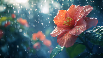 প্রকৃতি মাঝে rain drop on flower